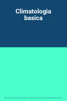 Couverture du produit · Climatologia basica