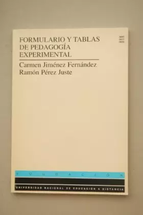 Couverture du produit · Formulario y tablas de pedagogía experimental