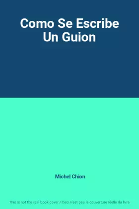 Couverture du produit · Como Se Escribe Un Guion