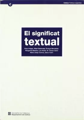 Couverture du produit · significat textual/El (COM/Materials didàctics)