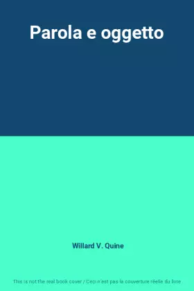 Couverture du produit · Parola e oggetto