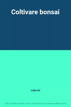 Couverture du produit · Coltivare bonsai