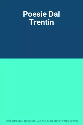 Couverture du produit · Poesie Dal Trentin
