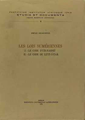 Couverture du produit · Les lois sumeriennes
