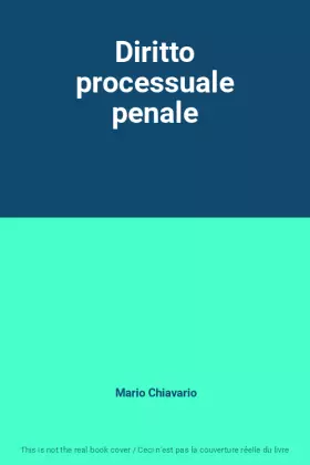 Couverture du produit · Diritto processuale penale