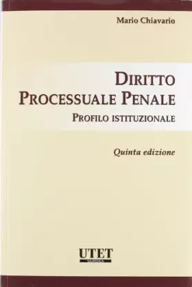 Couverture du produit · Diritto processuale penale. Profilo istituzionale