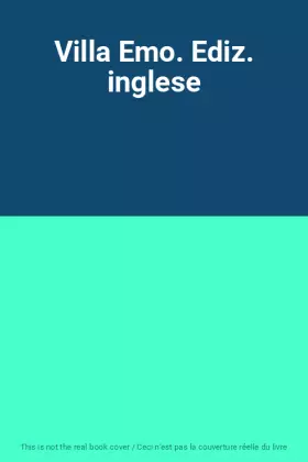 Couverture du produit · Villa Emo. Ediz. inglese