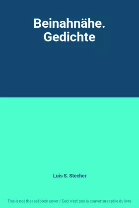 Couverture du produit · Beinahnähe. Gedichte