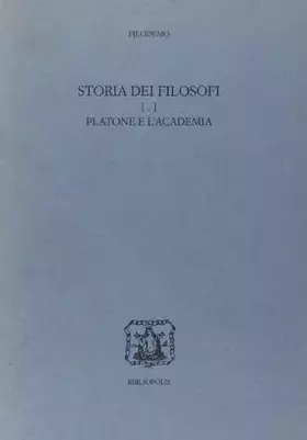 Couverture du produit · Storia dei filosofi. Platone e l'Accademia