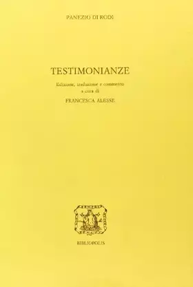 Couverture du produit · Testimonianze