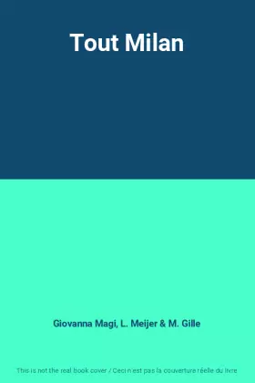 Couverture du produit · Tout Milan