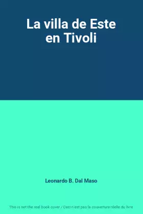 Couverture du produit · La villa de Este en Tivoli
