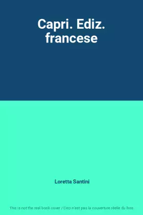 Couverture du produit · Capri. Ediz. francese