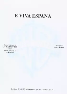 Couverture du produit · E viva españa. Spartito