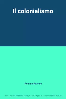 Couverture du produit · Il colonialismo