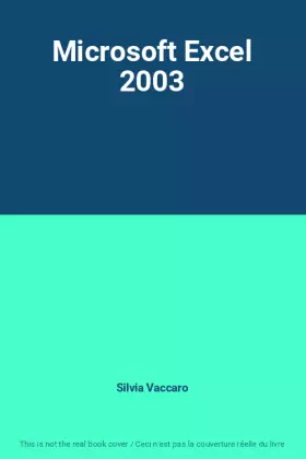 Couverture du produit · Microsoft Excel 2003