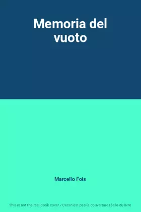 Couverture du produit · Memoria del vuoto