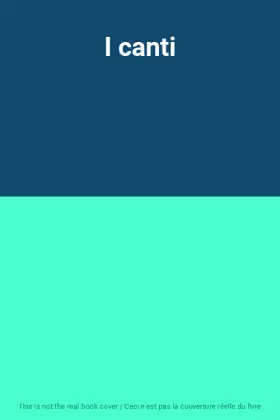 Couverture du produit · I canti