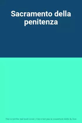 Couverture du produit · Sacramento della penitenza