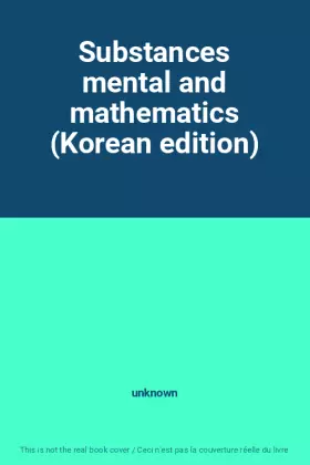 Couverture du produit · Substances mental and mathematics (Korean edition)