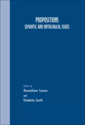 Couverture du produit · Propositions. semantic and ontological issues: 72