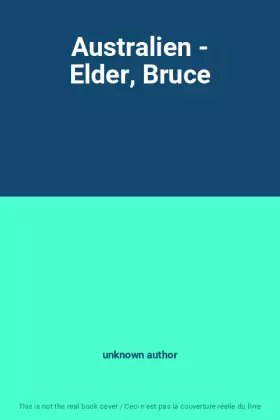 Couverture du produit · Australien - Elder, Bruce