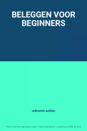 Couverture du produit · BELEGGEN VOOR BEGINNERS