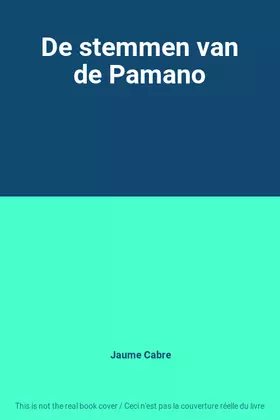 Couverture du produit · De stemmen van de Pamano