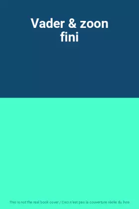 Couverture du produit · Vader & zoon fini