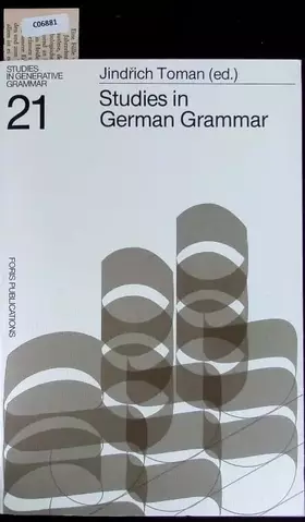 Couverture du produit · Studies in German grammar (Studies in generative grammar)