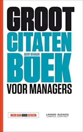 Couverture du produit · Groot citatenboek voor managers