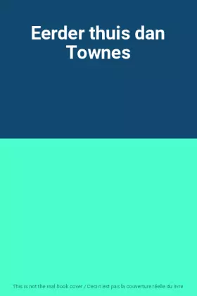 Couverture du produit · Eerder thuis dan Townes