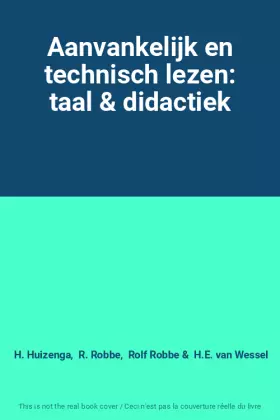 Couverture du produit · Aanvankelijk en technisch lezen: taal & didactiek