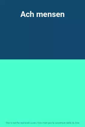 Couverture du produit · Ach mensen