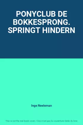 Couverture du produit · PONYCLUB DE BOKKESPRONG. SPRINGT HINDERN