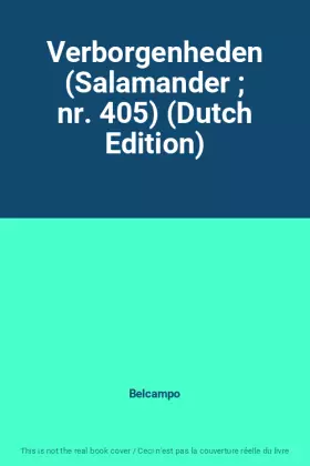 Couverture du produit · Verborgenheden (Salamander ; nr. 405) (Dutch Edition)