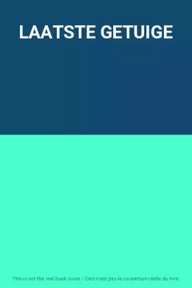 Couverture du produit · LAATSTE GETUIGE