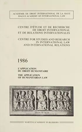 Couverture du produit · Application of Humanitarian Law