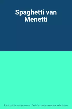 Couverture du produit · Spaghetti van Menetti