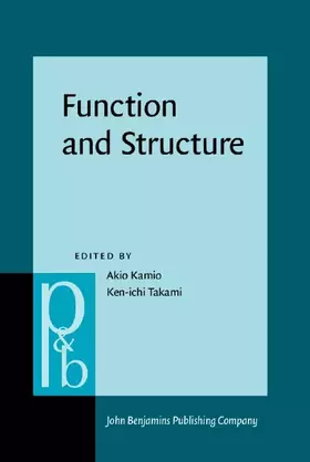 Couverture du produit · Function and Structure: In honor of Susumu Kuno: 59