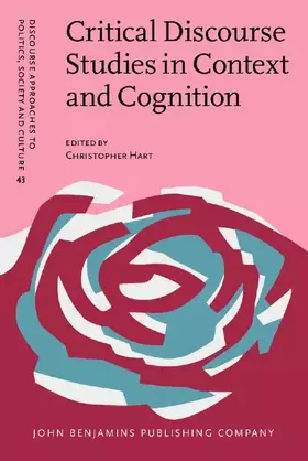 Couverture du produit · Critical Discourse Studies in Context and Cognition: 43