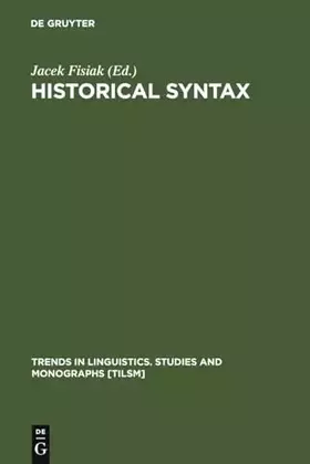 Couverture du produit · Historical Syntax: 23