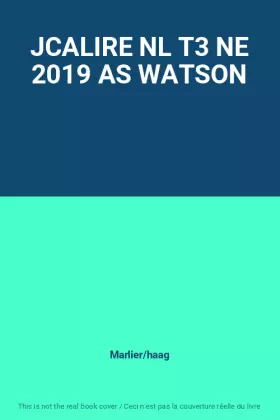 Couverture du produit · JCALIRE NL T3 NE 2019 AS WATSON