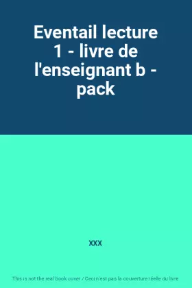Couverture du produit · Eventail lecture 1 - livre de l'enseignant b - pack