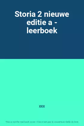 Couverture du produit · Storia 2 nieuwe editie a - leerboek