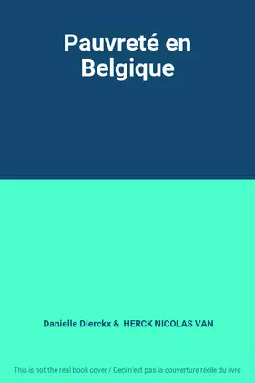 Couverture du produit · Pauvreté en Belgique