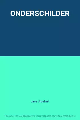Couverture du produit · ONDERSCHILDER