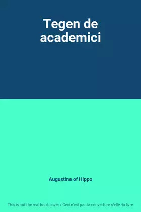 Couverture du produit · Tegen de academici