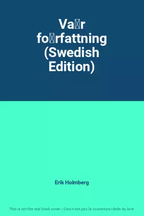 Couverture du produit · Vår författning (Swedish Edition)