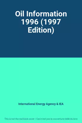Couverture du produit · Oil Information 1996 (1997 Edition)
